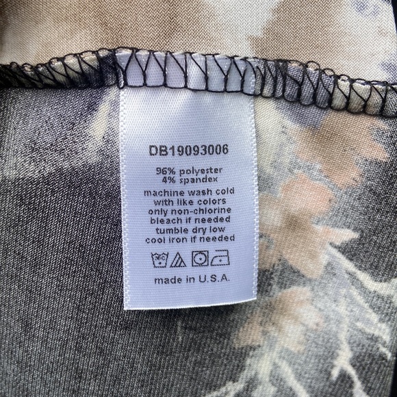 NWT DownEast Black Floral Flower Power Dress Women's Size L - Picture 5 of 7